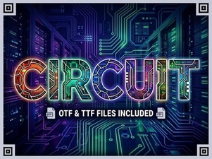 Circuit Font for Modern Design & Creative Projects