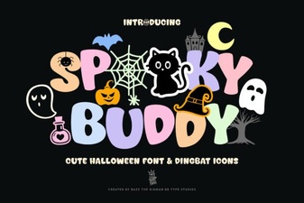 Spooky Buddy Font for Halloween Design Projects