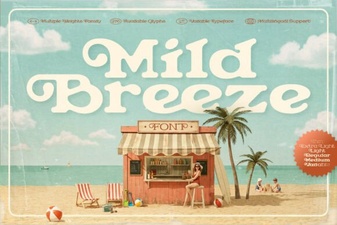 Mild Breeze Font: a Fresh Design for Modern Projects